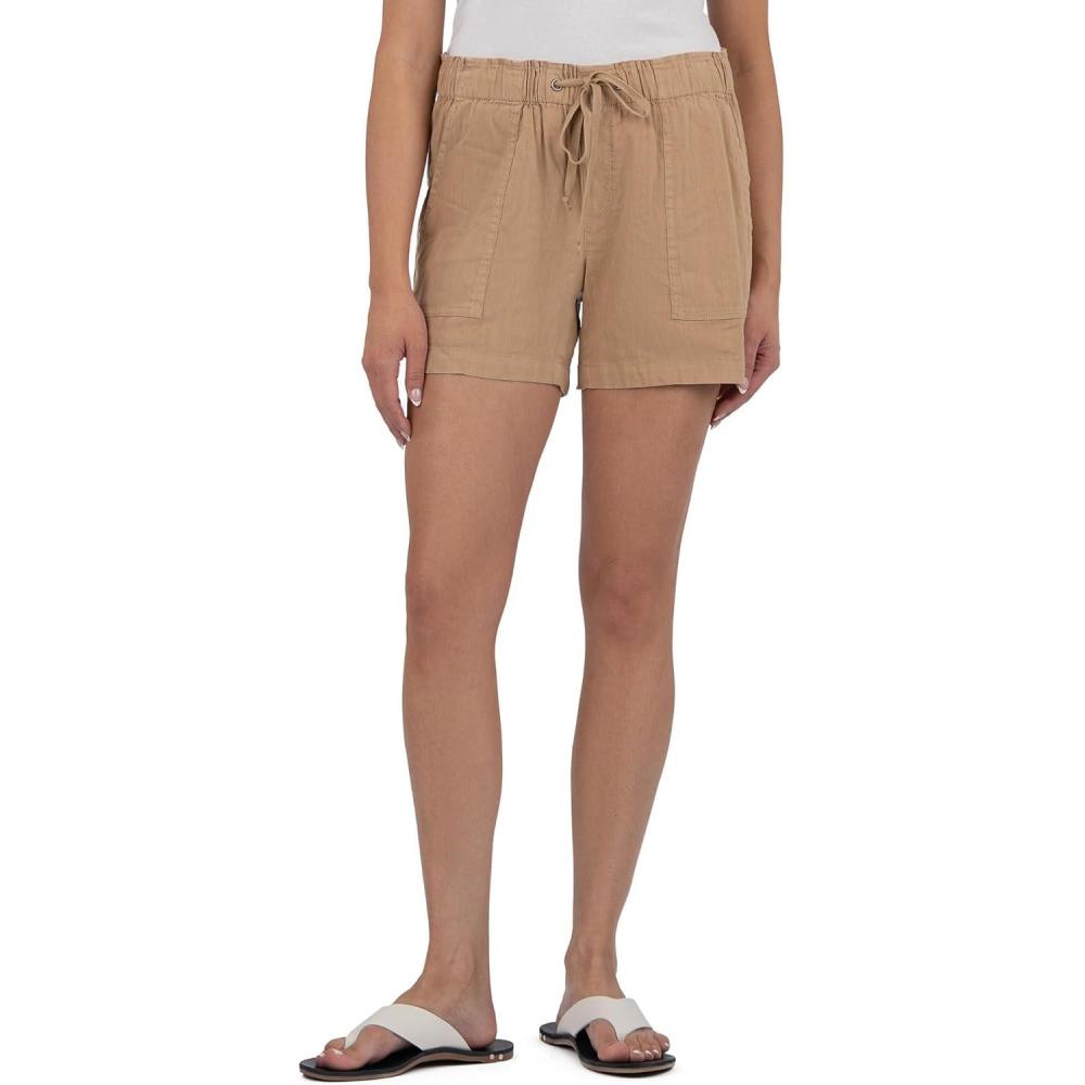 image:imageKUT from The Kloth Womens KatanaDrawstring Shorts with Porkchop PocketsKhaki
