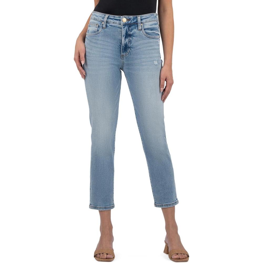 image:imageKUT from The Kloth Womens Rachael HighRise Fab Ab Mom Regular HemRecognition