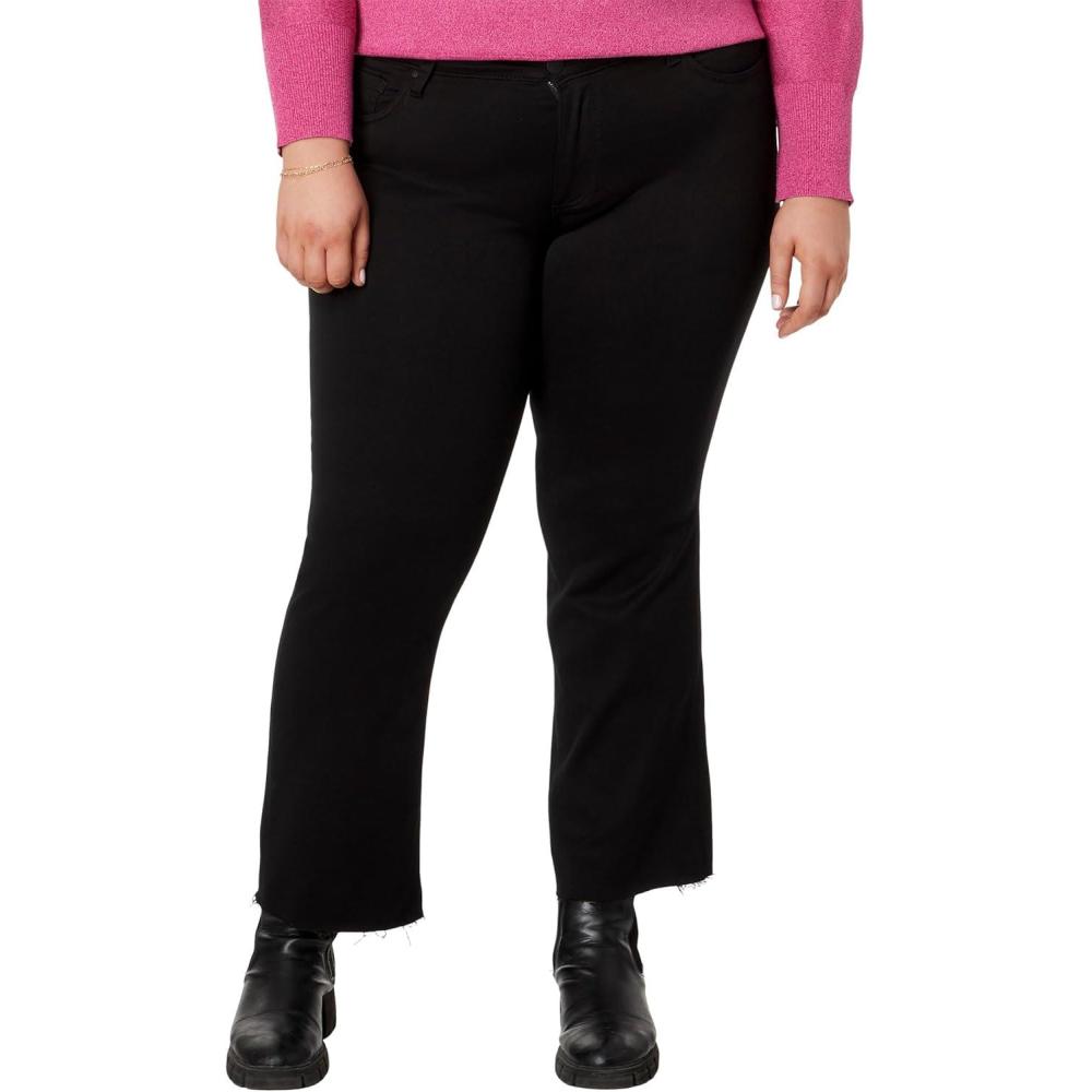 image:imageKUT from the Kloth Meg HighRise Fab Ab Wide Leg Raw HemBlack