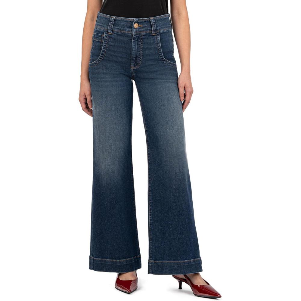 image:imageKUT from the Kloth Meg HighRise Fab Ab Wide Leg Raw HemDecisive