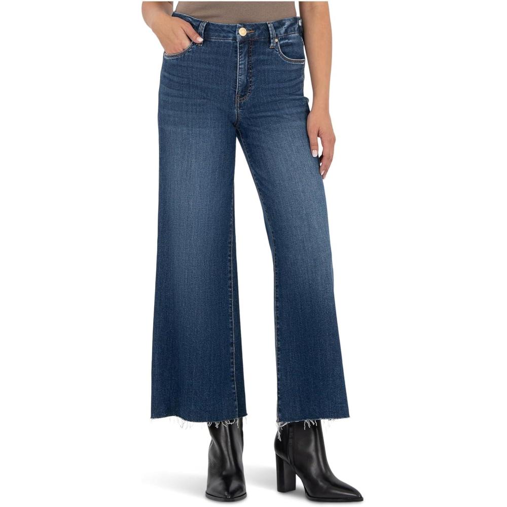 image:imageKUT from the Kloth Meg HighRise Fab Ab Wide Leg Raw HemInexhaustable