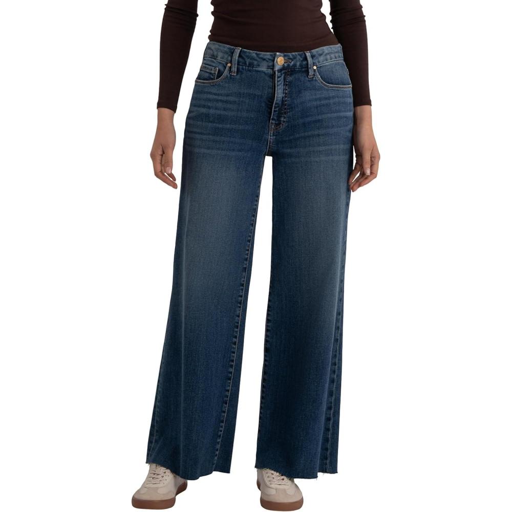 image:imageKUT from the Kloth Meg HighRise Fab Ab Wide Leg Raw HemRad