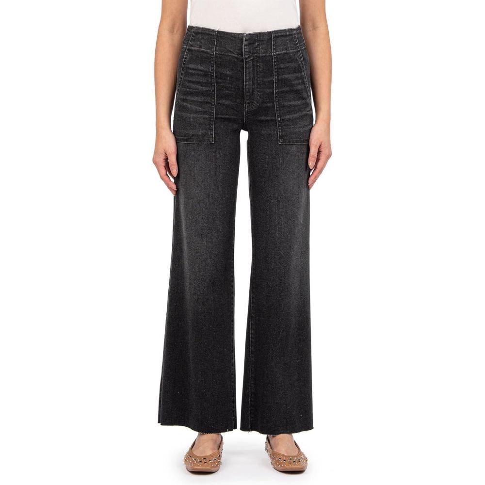 image:imageKUT from the Kloth Meg HighRise Fab Ab Wide Leg Raw HemSpecialist