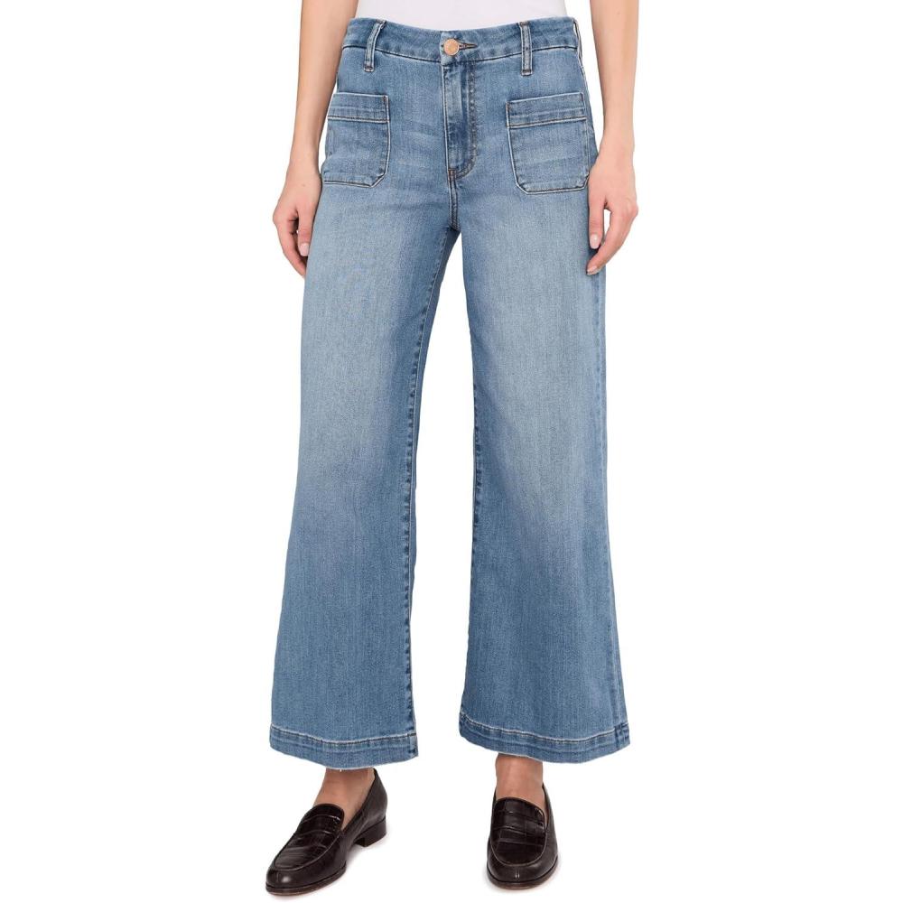 image:imageKUT from the Kloth Meg HighRise Fab Ab Wide Leg Raw HemTotally