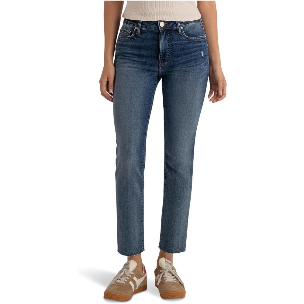 image:imageKUT from the Kloth Womens Reese HighRise Fab Ab Ankle Straight Raw HemIntuition