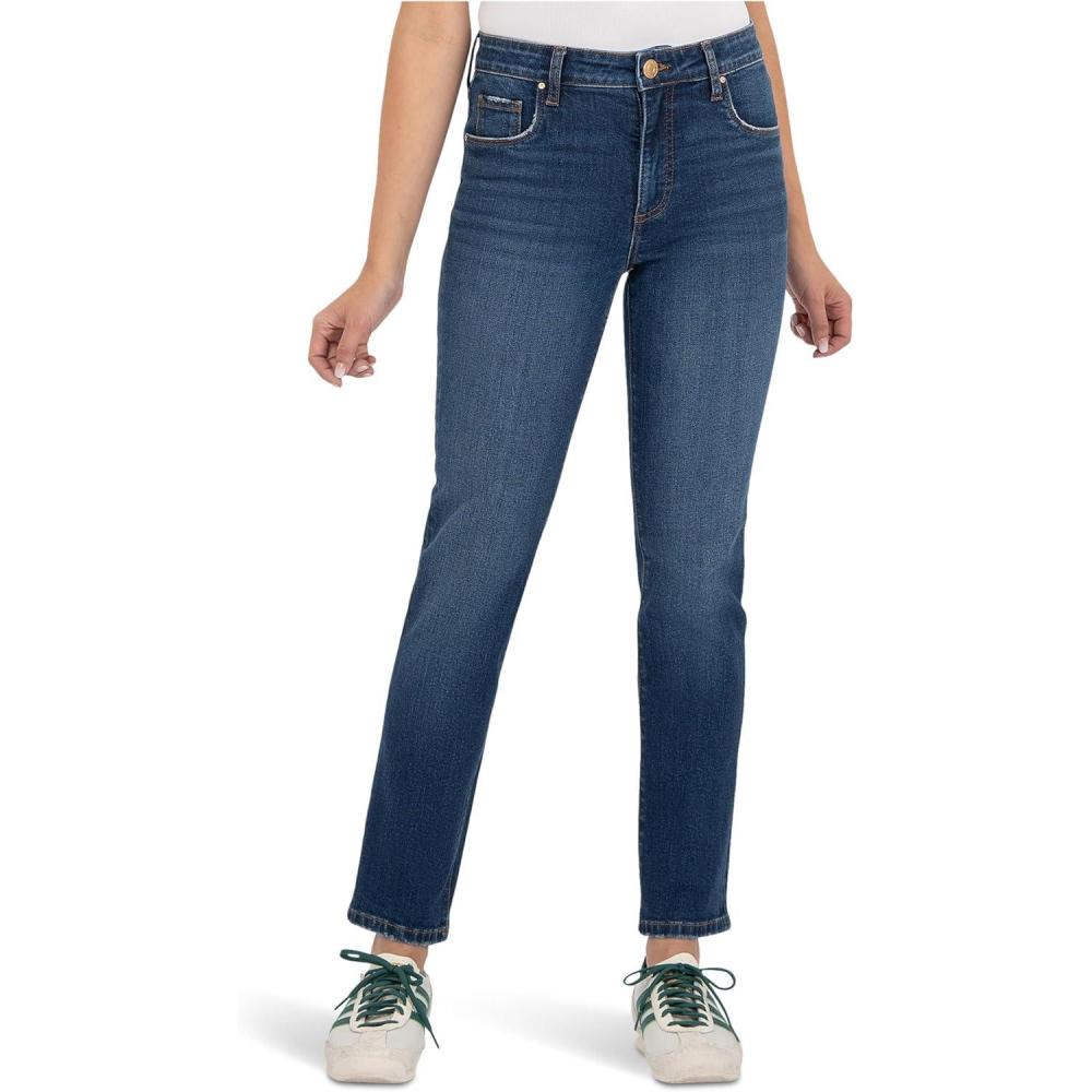 image:imageKUT from the Kloth Womens Reese HighRise Fab Ab Ankle Straight Regular Hem in AttainAttain