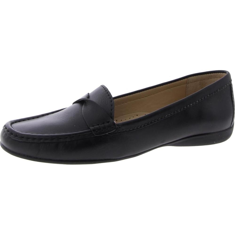 image:imageWomens Genuine Leather Casual Comfort Slip on LoafersBlack Nappa