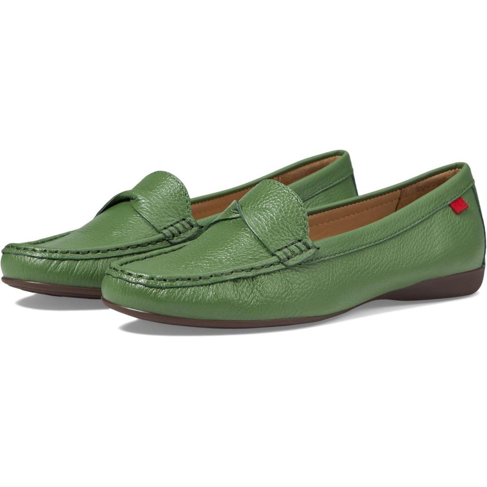 image:imageWomens Genuine Leather Casual Comfort Slip on LoafersEmerald Tumbed