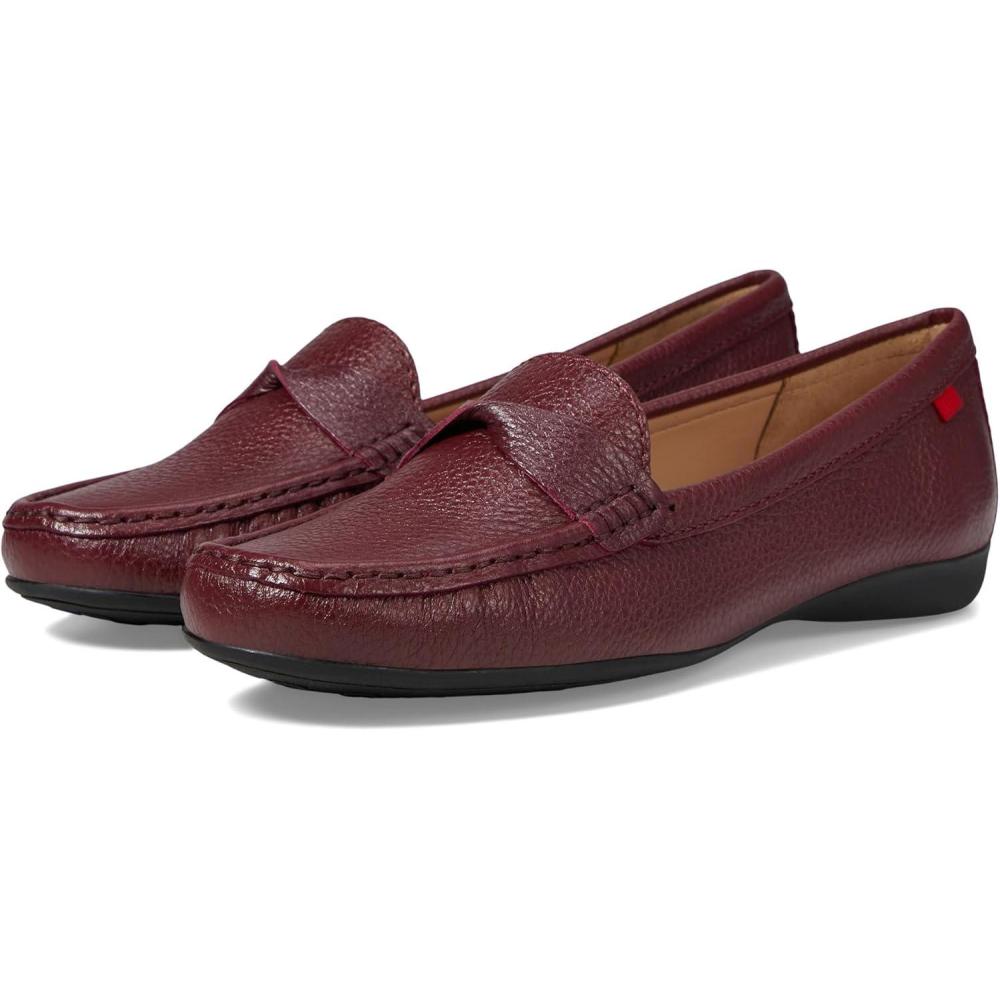 image:imageWomens Genuine Leather Casual Comfort Slip on LoafersMerlot Grainy