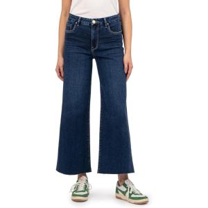 KUT from the Kloth Meg High-Rise Fab Ab Wide Leg Raw Hem(Demure)