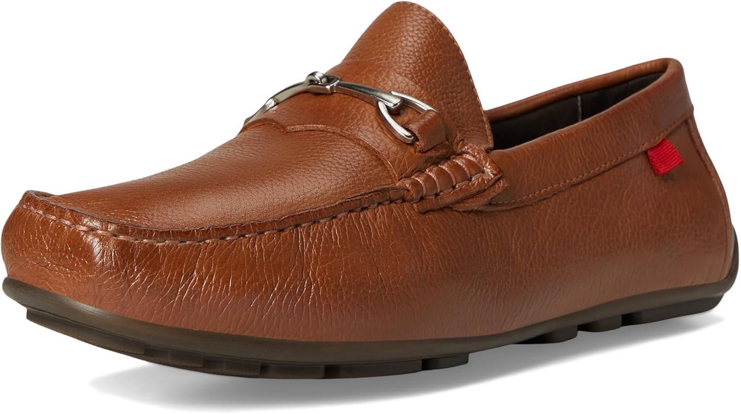 image:imageMJNY Mens Casual Comfortable Genuine Leather Lightweight Driving Moccasins Classic Fashion Buckle Loafer Slip On Breathable Driving LoaferCognac Grainy