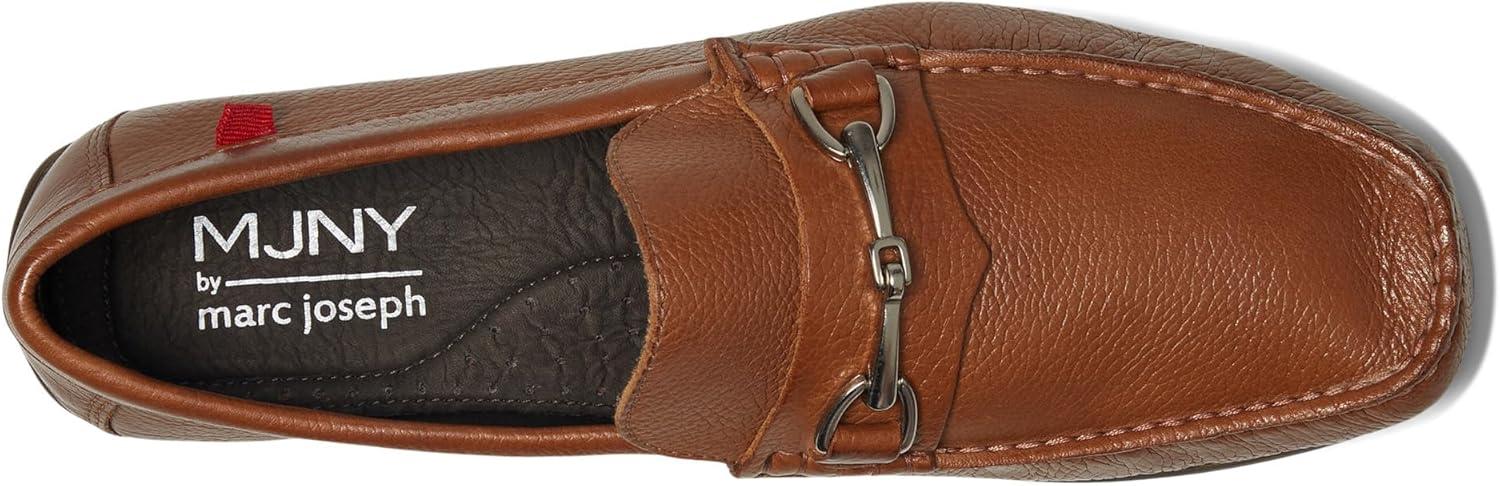 image:imageMJNY Mens Casual Comfortable Genuine Leather Lightweight Driving Moccasins Classic Fashion Buckle Loafer Slip On Breathable Driving LoaferCognac Grainy
