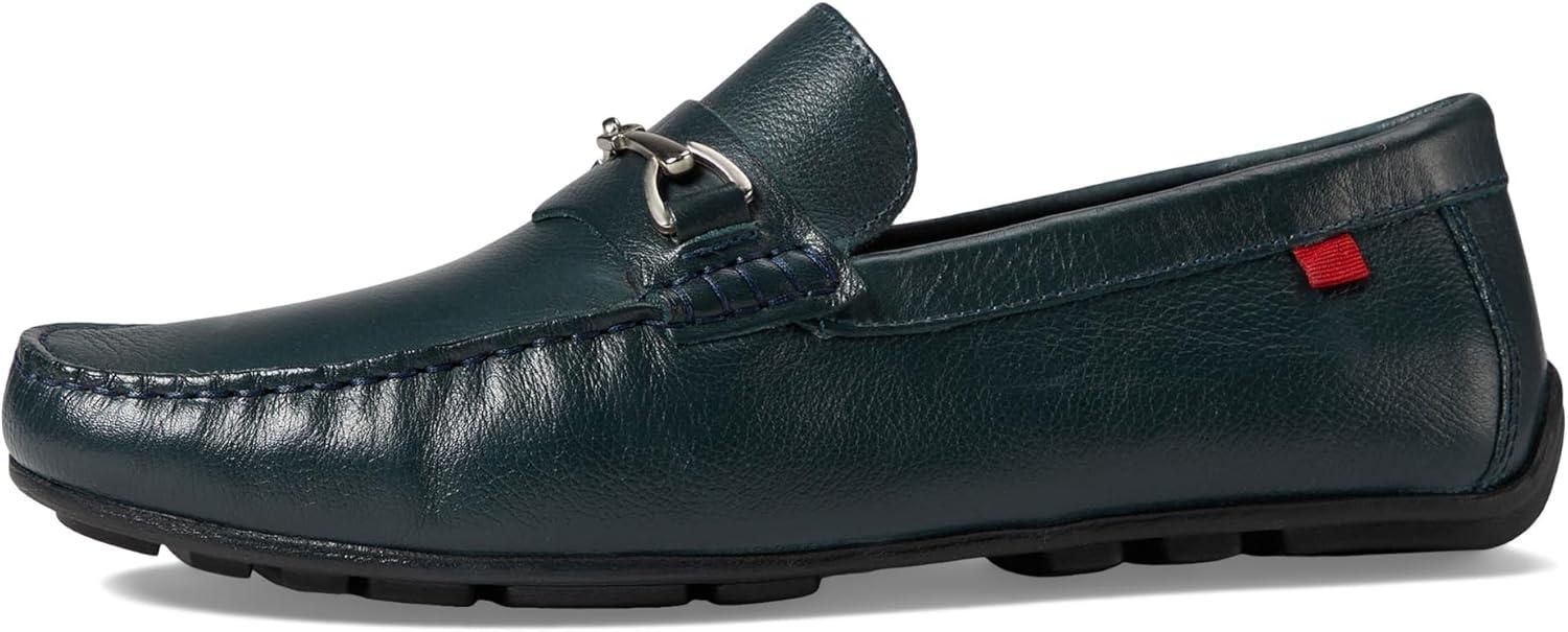 image:imageMJNY Mens Casual Comfortable Genuine Leather Lightweight Driving Moccasins Classic Fashion Buckle Loafer Slip On Breathable Driving LoaferNavy Grainy