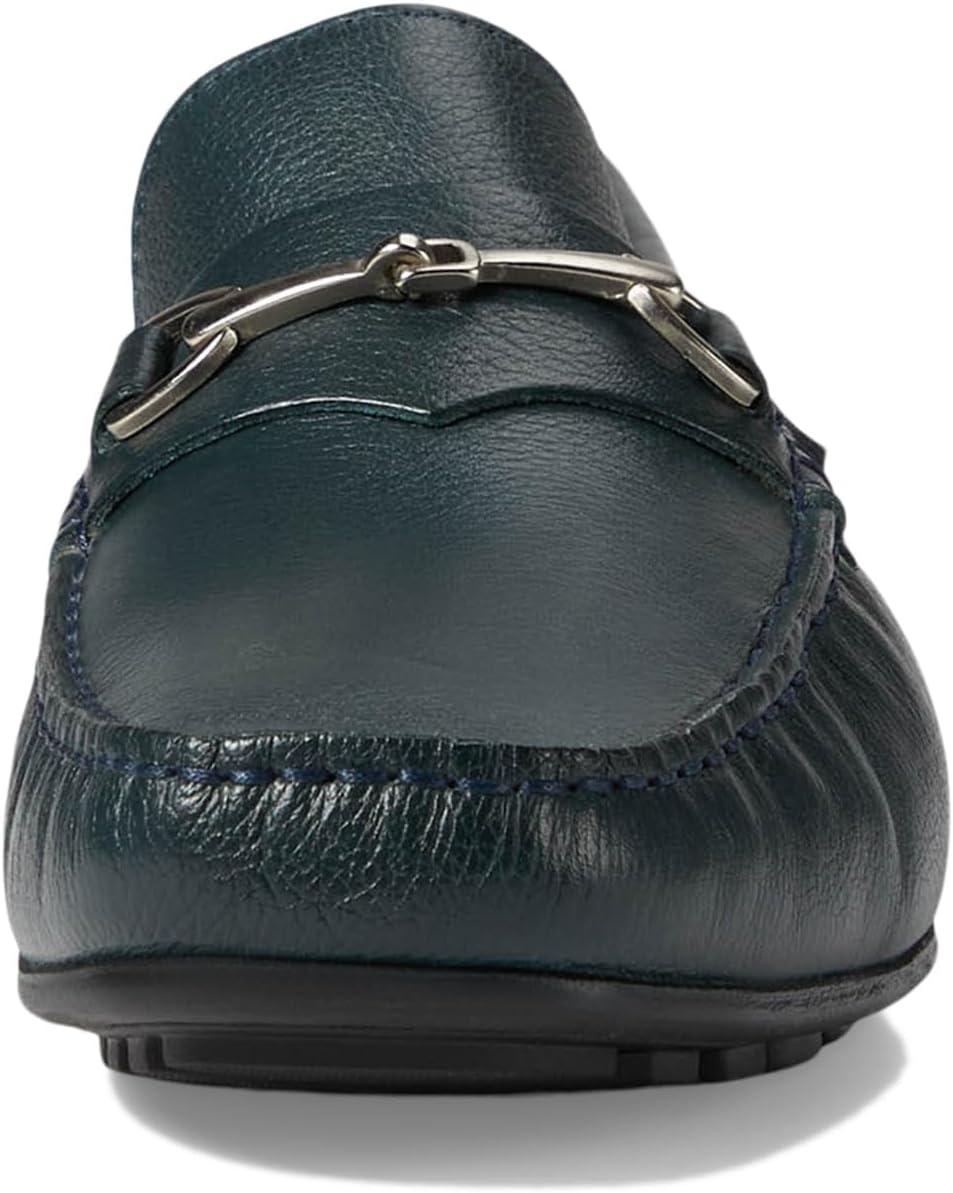 image:imageMJNY Mens Casual Comfortable Genuine Leather Lightweight Driving Moccasins Classic Fashion Buckle Loafer Slip On Breathable Driving LoaferNavy Grainy
