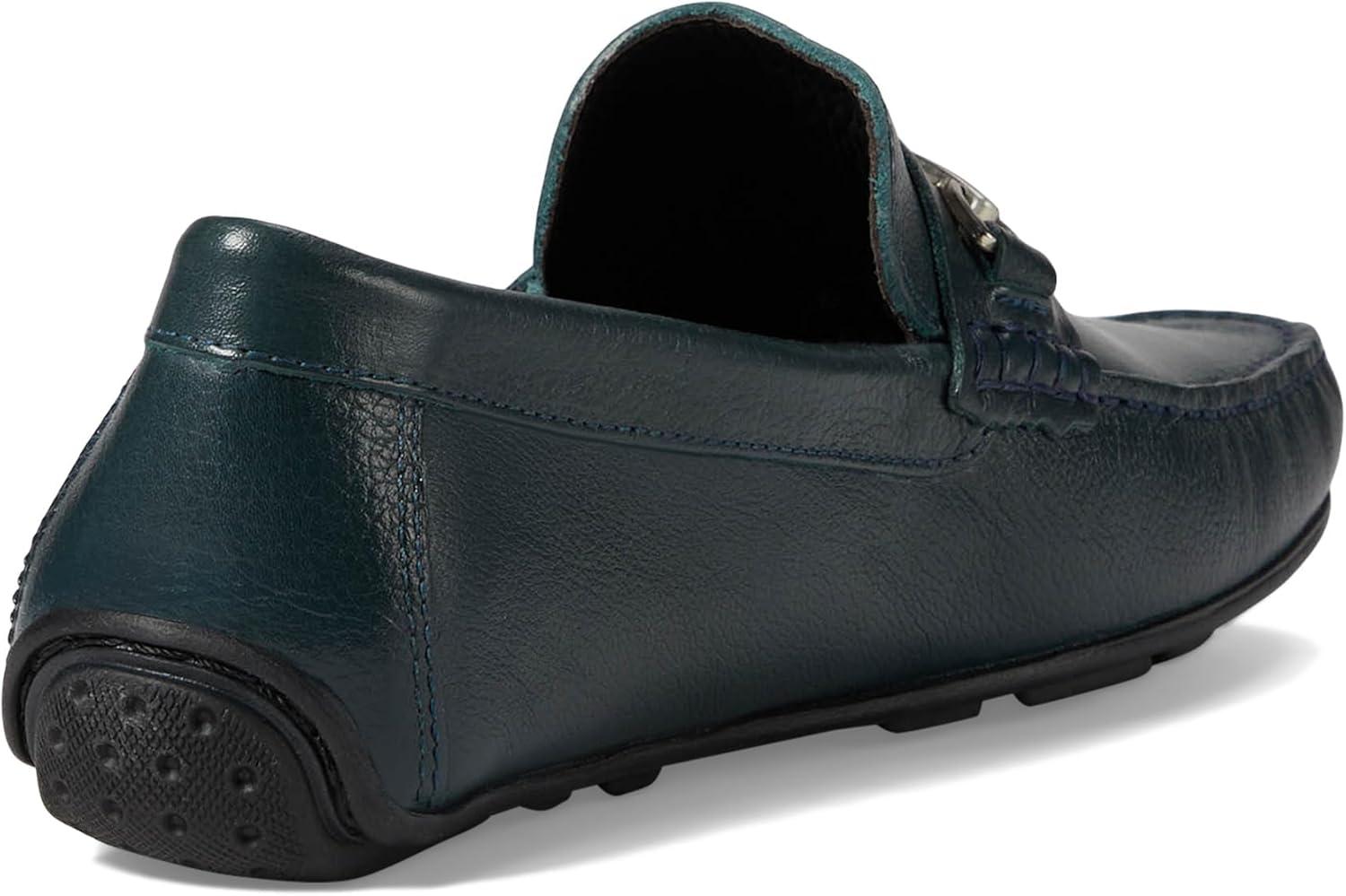 image:imageMJNY Mens Casual Comfortable Genuine Leather Lightweight Driving Moccasins Classic Fashion Buckle Loafer Slip On Breathable Driving LoaferNavy Grainy