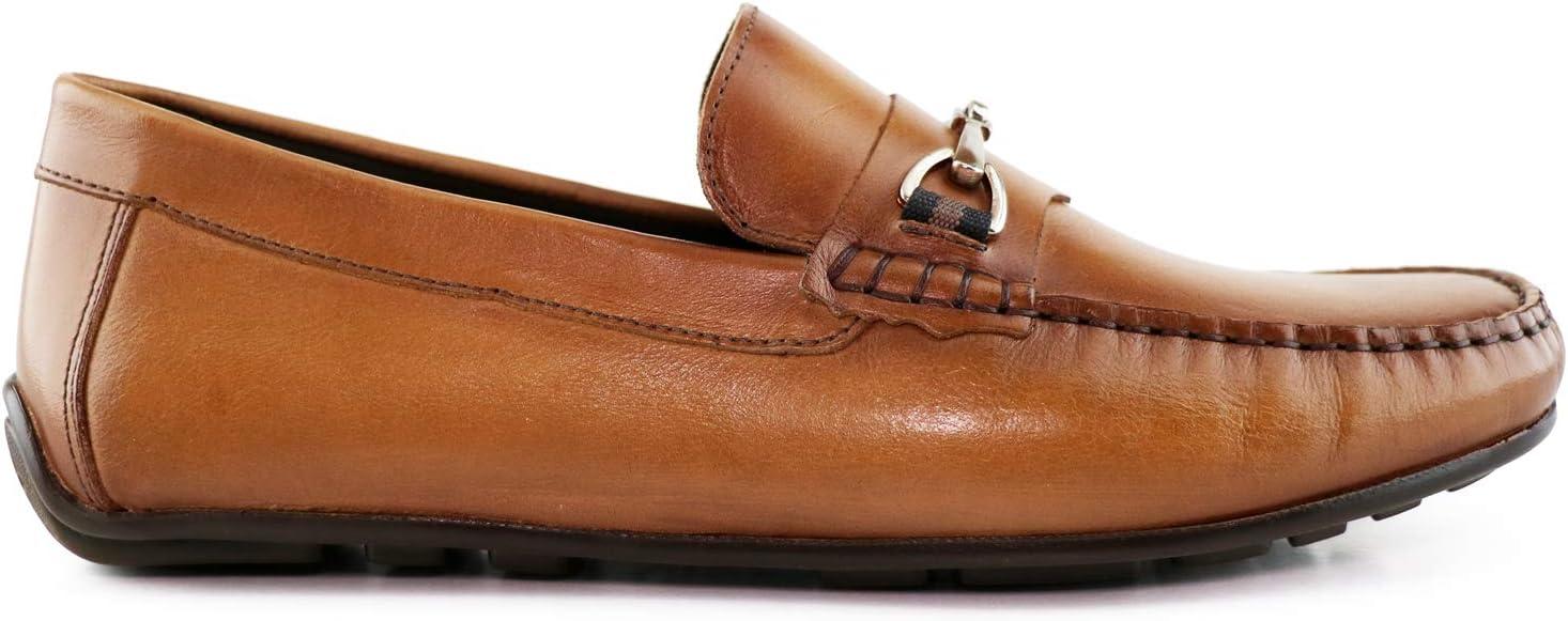 image:imageMJNY Mens Casual Comfortable Genuine Leather Lightweight Driving Moccasins Classic Fashion Buckle Loafer Slip On Breathable Driving LoaferTan Napa