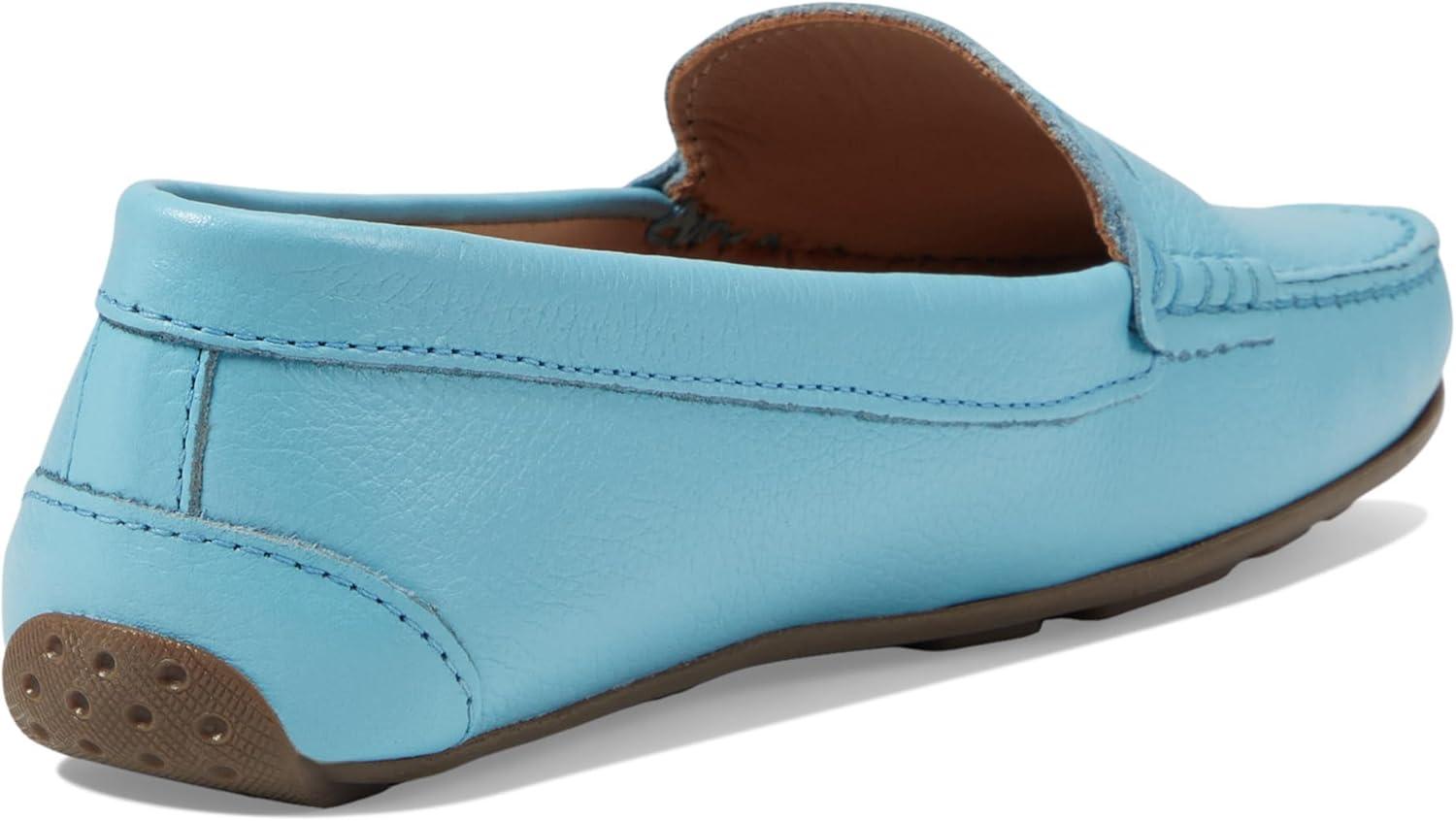 image:imageMJNY Womens Casual Comfortable Genuine Leather Lightweight Driving Moccasins Classic Fashion Penny Slip On Ladies Driving Loafer Flat ShoesSky Grainy