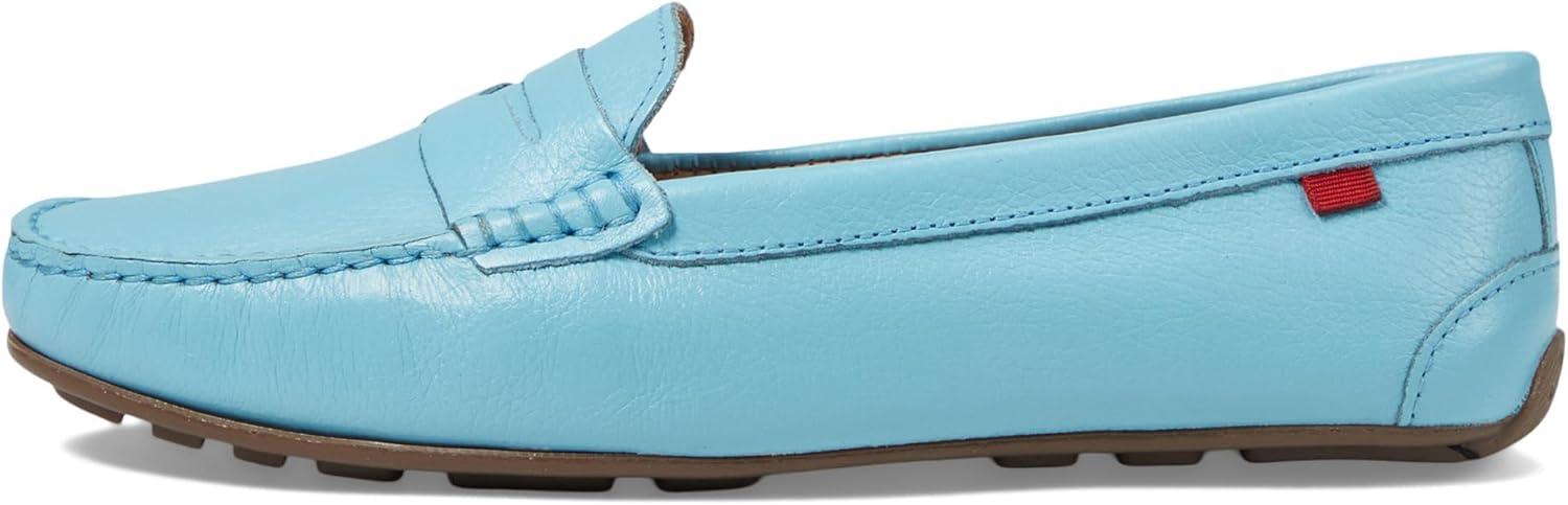 image:imageMJNY Womens Casual Comfortable Genuine Leather Lightweight Driving Moccasins Classic Fashion Penny Slip On Ladies Driving Loafer Flat ShoesSky Grainy