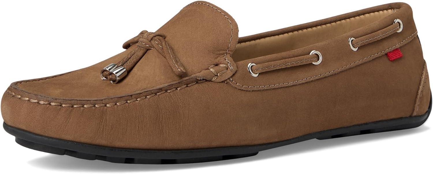 image:imageMJNY Womens Casual Comfortable Genuine Leather Lightweight Driving Moccasins Classic Fashion Tiebow Slip On Ladies Driving Loafer Flat ShoesCappuccino Nobuck