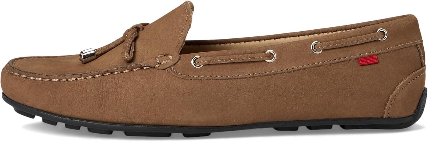 image:imageMJNY Womens Casual Comfortable Genuine Leather Lightweight Driving Moccasins Classic Fashion Tiebow Slip On Ladies Driving Loafer Flat ShoesCappuccino Nobuck