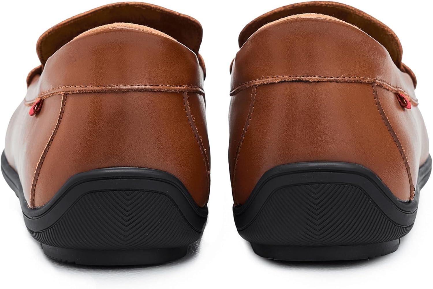 image:imageMarc Joseph New York Mens Casual Hands Free Slip on Buckle LoafersCognac Napa Leather
