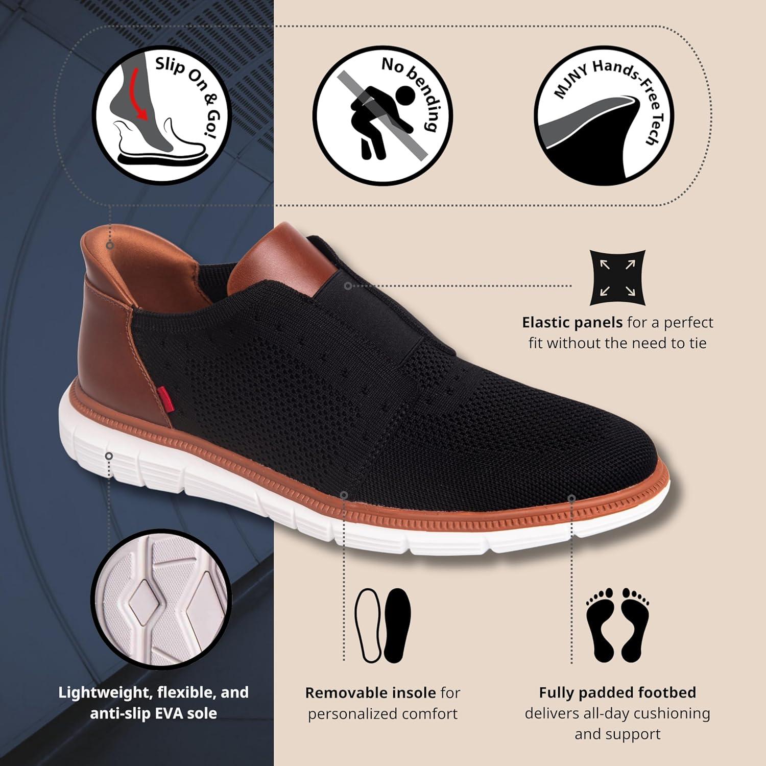 image:imageMarc Joseph New York Mens South Street Hands Free Technology SneakerBlack