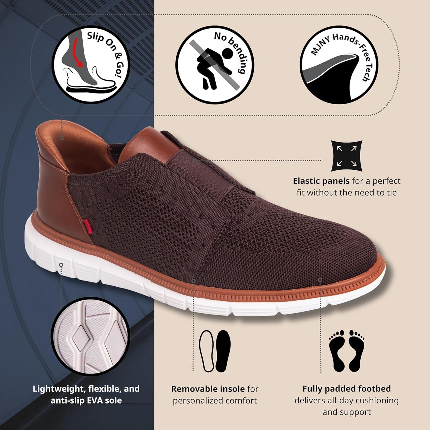 image:imageMarc Joseph New York Mens South Street Hands Free Technology SneakerBrown