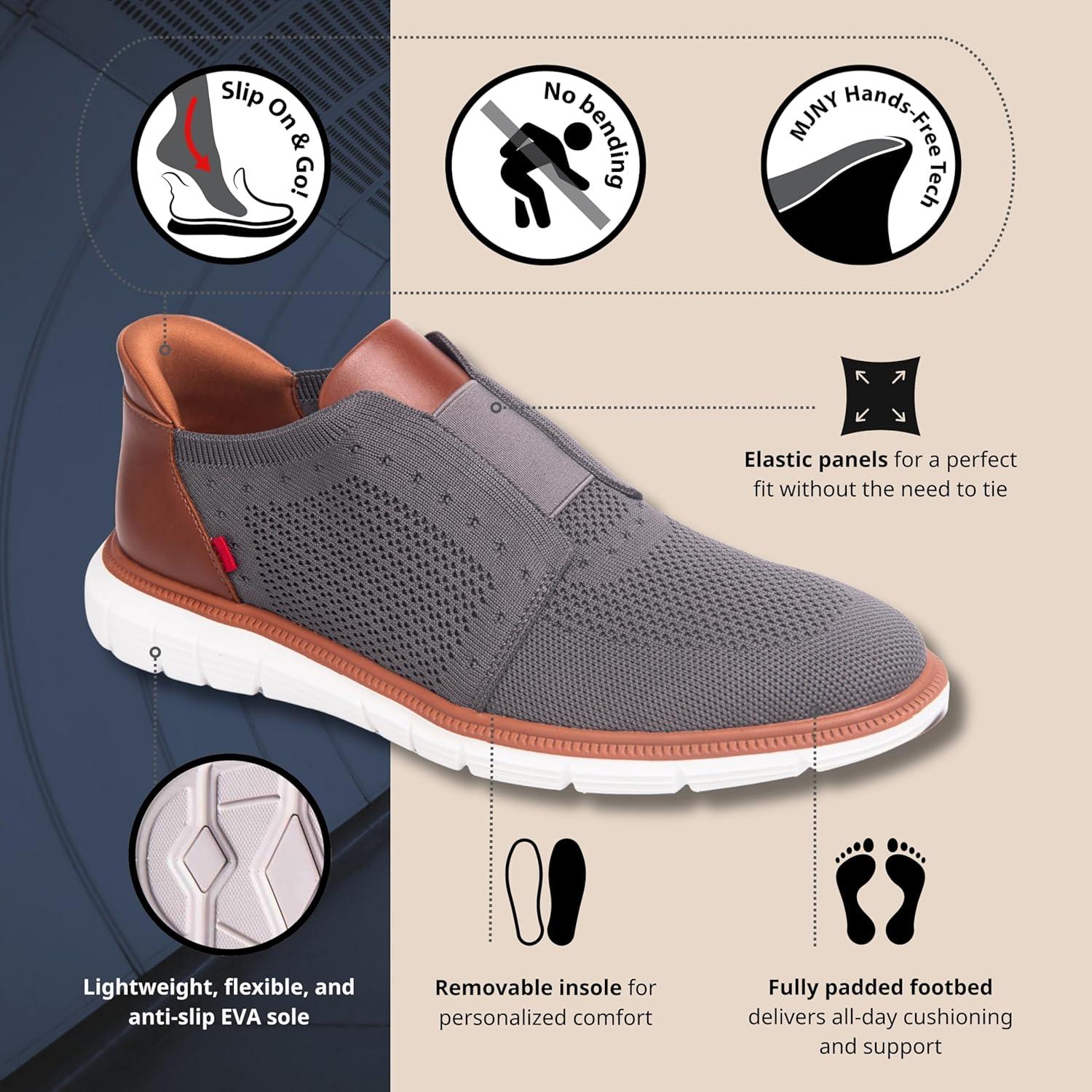 image:imageMarc Joseph New York Mens South Street Hands Free Technology SneakerGrey