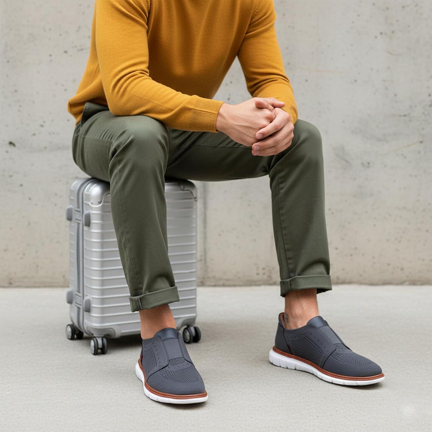 image:imageMarc Joseph New York Mens South Street Hands Free Technology SneakerGreyGrey