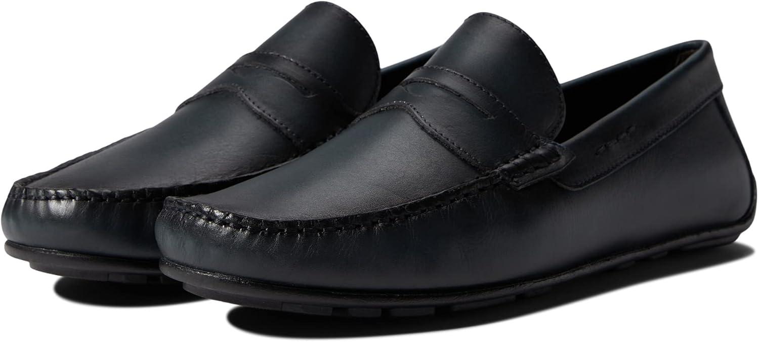 image:imageMens Leather Casual Slip On Penny LoafersNavy Napa