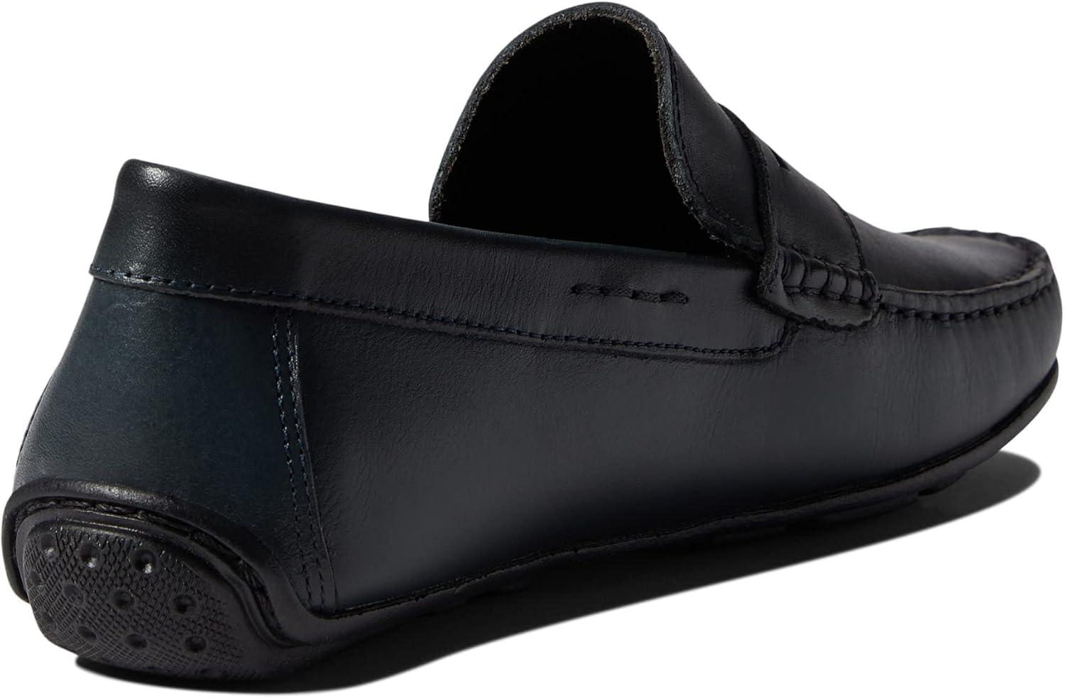 image:imageMens Leather Casual Slip On Penny LoafersNavy Napa
