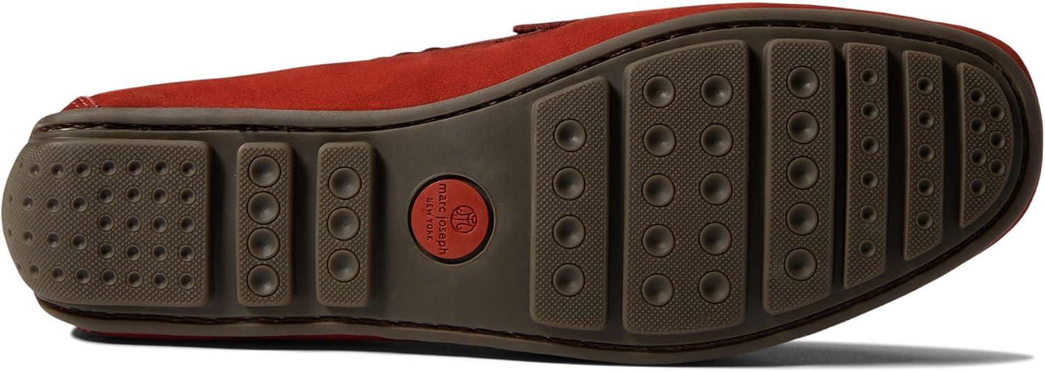 image:imageMens Leather Casual Slip On Penny LoafersRed Nobuck Grainy