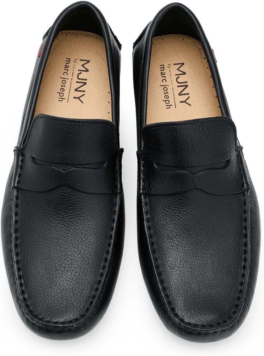 image:imageMens Loafers Casual Slip On Shoes Leather Penny Loafers for MenBlack Grainy
