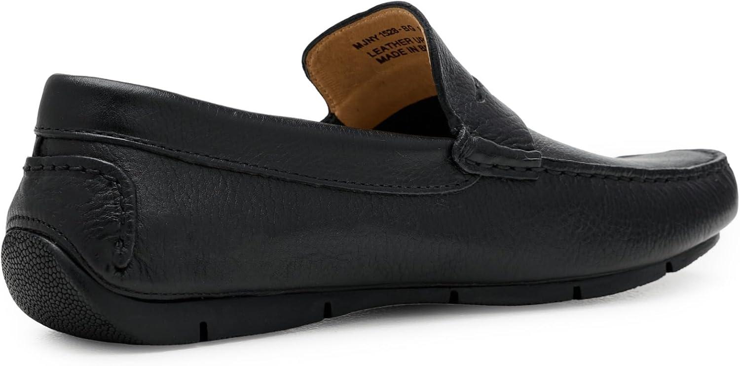 image:imageMens Loafers Casual Slip On Shoes Leather Penny Loafers for MenBlack Grainy