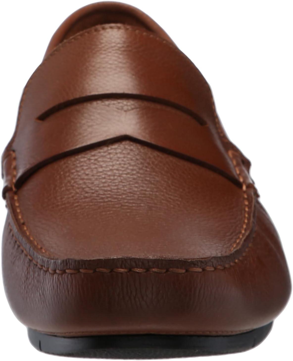 image:imageMens Loafers Casual Slip On Shoes Leather Penny Loafers for MenCognac Grainy