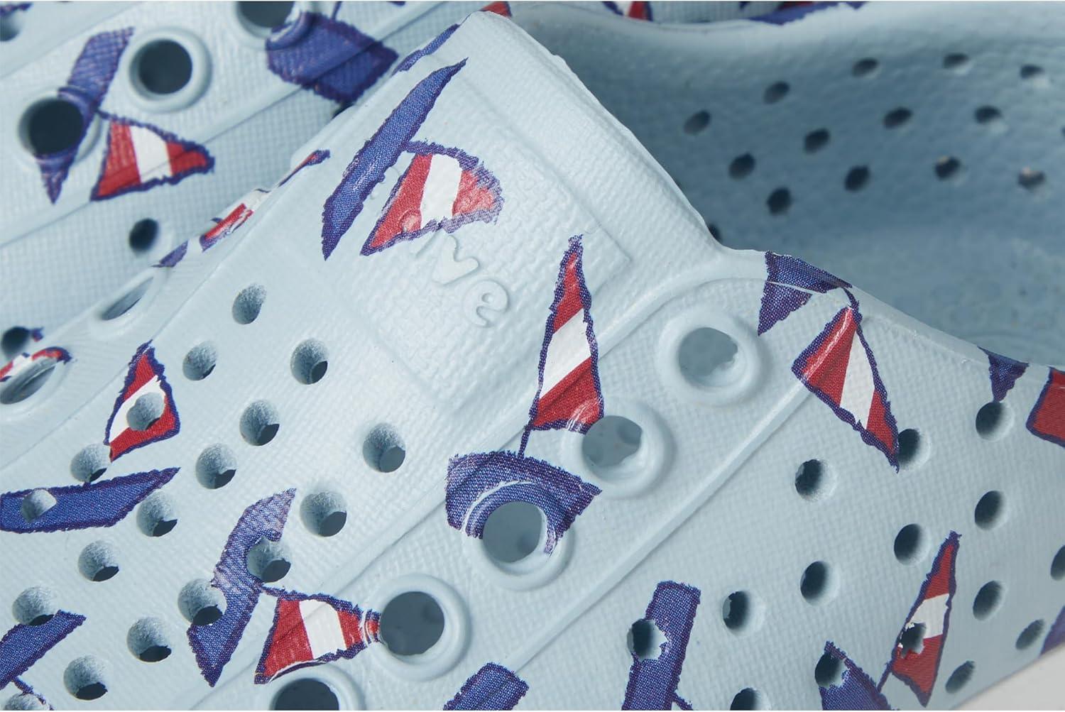 image:imageNative Shoes Kids Jefferson SlipOn ShoeAir BlueShell WhiteSailboats
