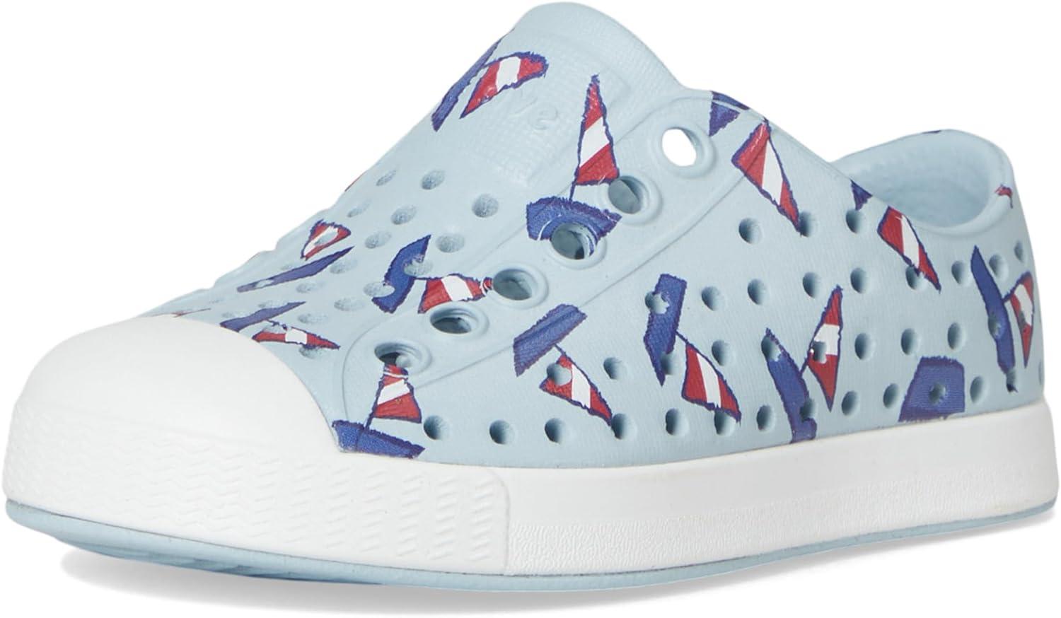 image:imageNative Shoes Kids Jefferson SlipOn ShoeAir BlueShell WhiteSailboats
