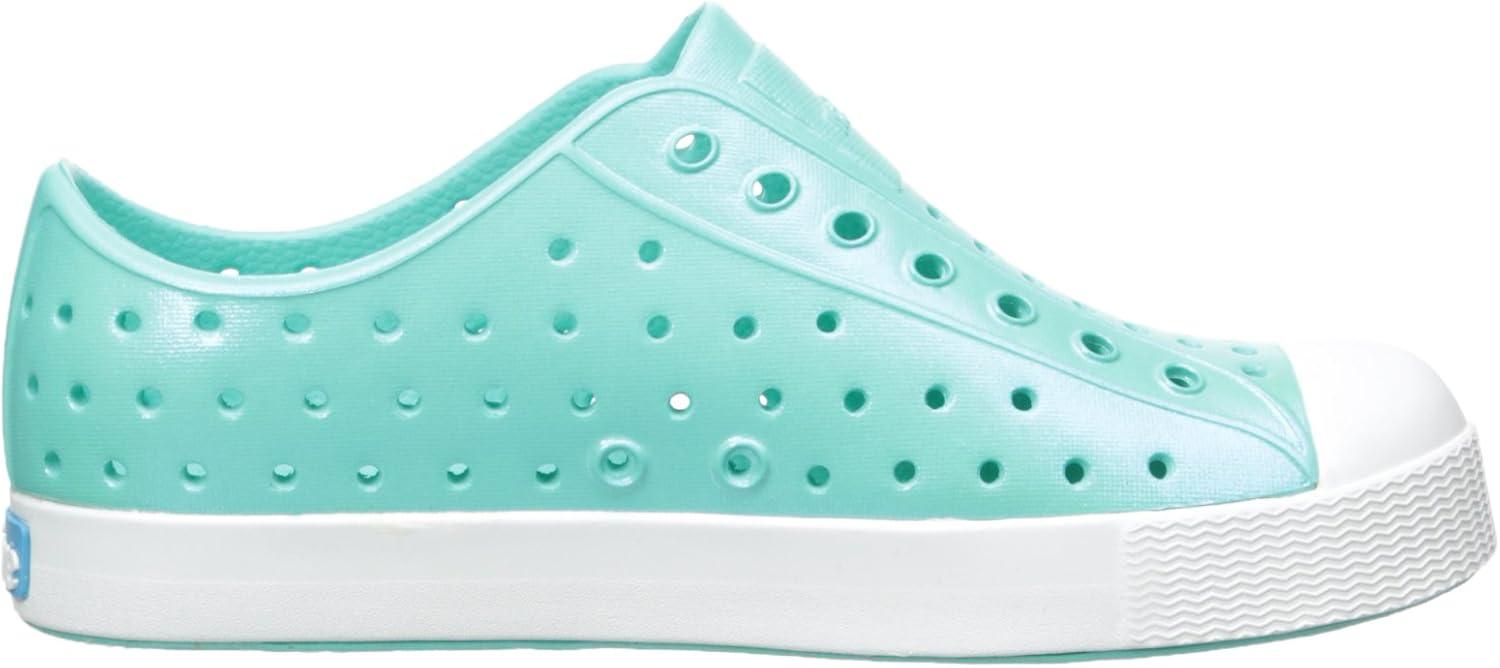 image:imageNative Shoes Kids Jefferson SlipOn ShoeAtlantis BlueShell WhiteIridescent