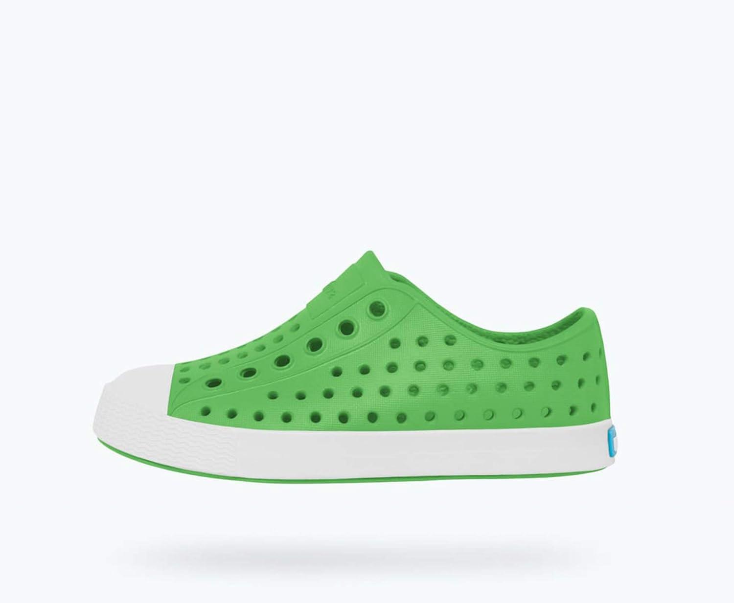 image:imageNative Shoes Kids Jefferson SlipOn ShoeGrasshopper GreenShell White