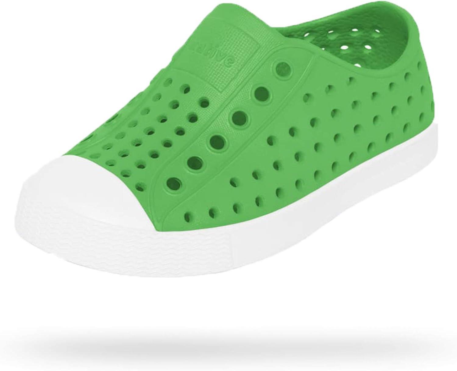 image:imageNative Shoes Kids Jefferson SlipOn ShoeGrasshopper GreenShell White