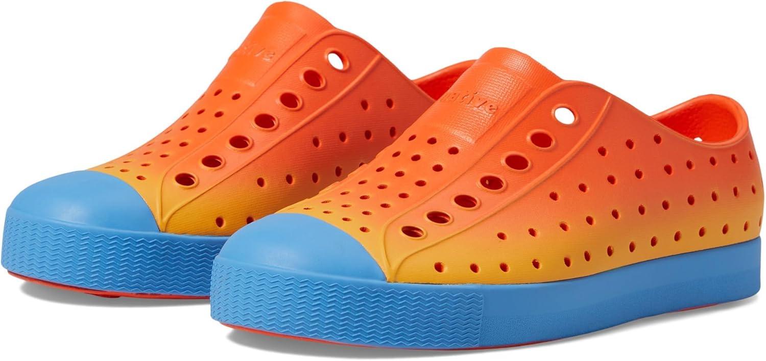 image:imageNative Shoes Kids Jefferson SlipOn ShoeLaflame OrangeResting BlueLaflame Spicy Ombre