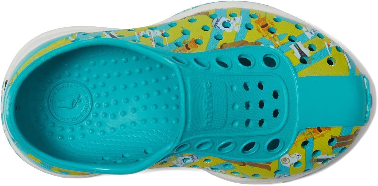 image:imageNative Shoes Robbie Sugarlite Print Little KidGlacier GreenShell WhiteLightside BlockGlacier Speckle Rubber