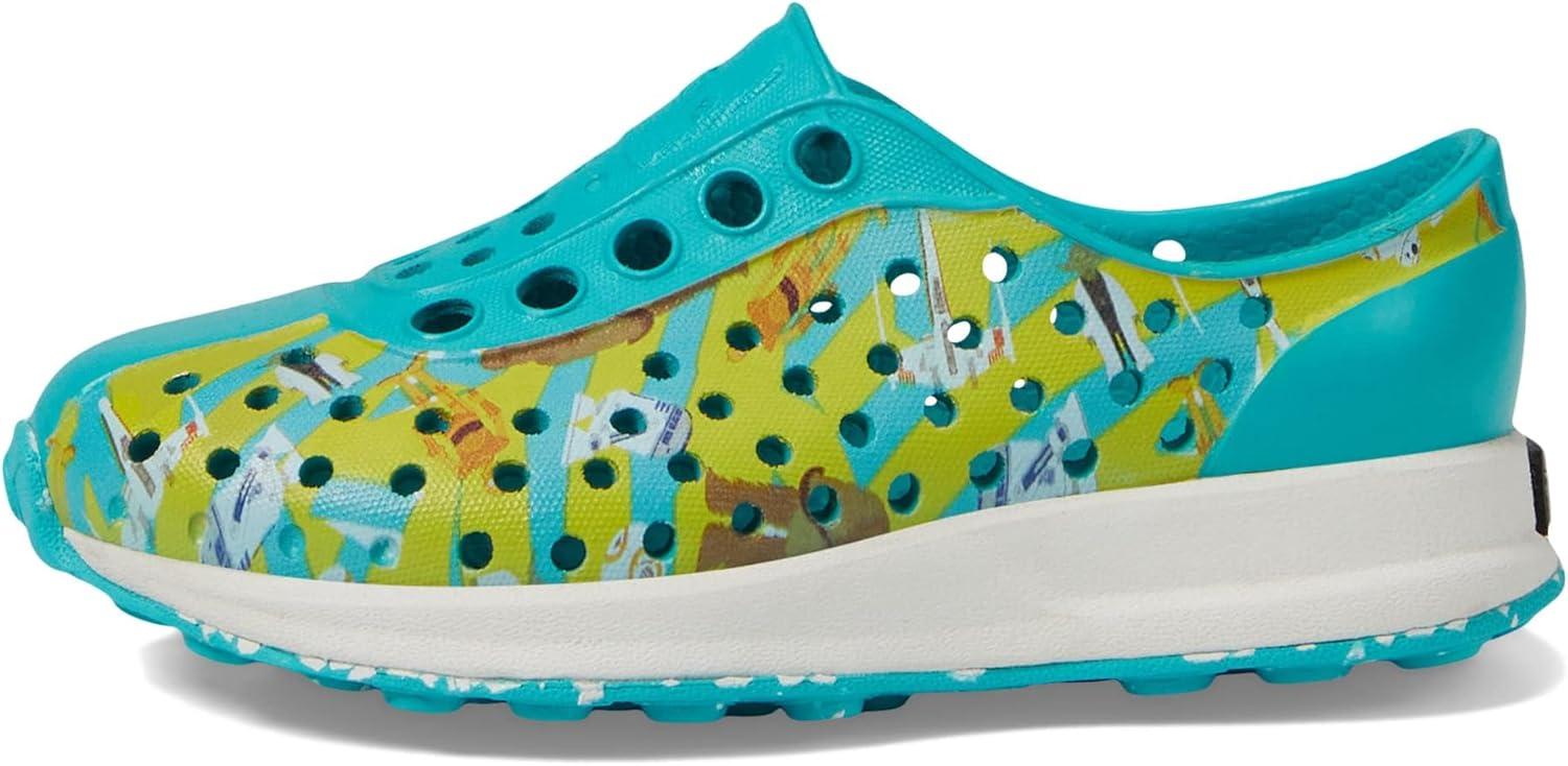 image:imageNative Shoes Robbie Sugarlite Print Little KidGlacier GreenShell WhiteLightside BlockGlacier Speckle Rubber