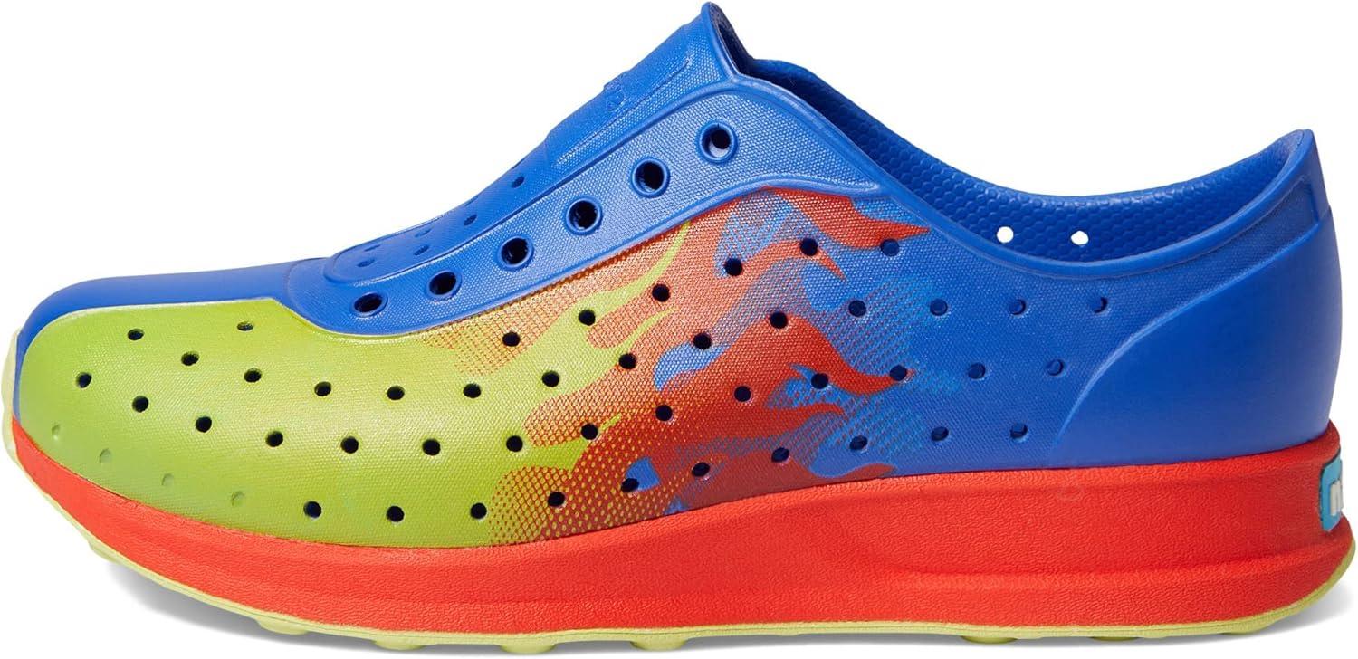image:imageNative Shoes Robbie Sugarlite Print Little KidUv BlueFire RedChartreuse FlameCelery Speckle Rubber