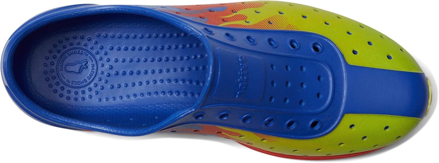 image:imageNative Shoes Robbie Sugarlite Print Little KidUv BlueFire RedChartreuse FlameCelery Speckle Rubber