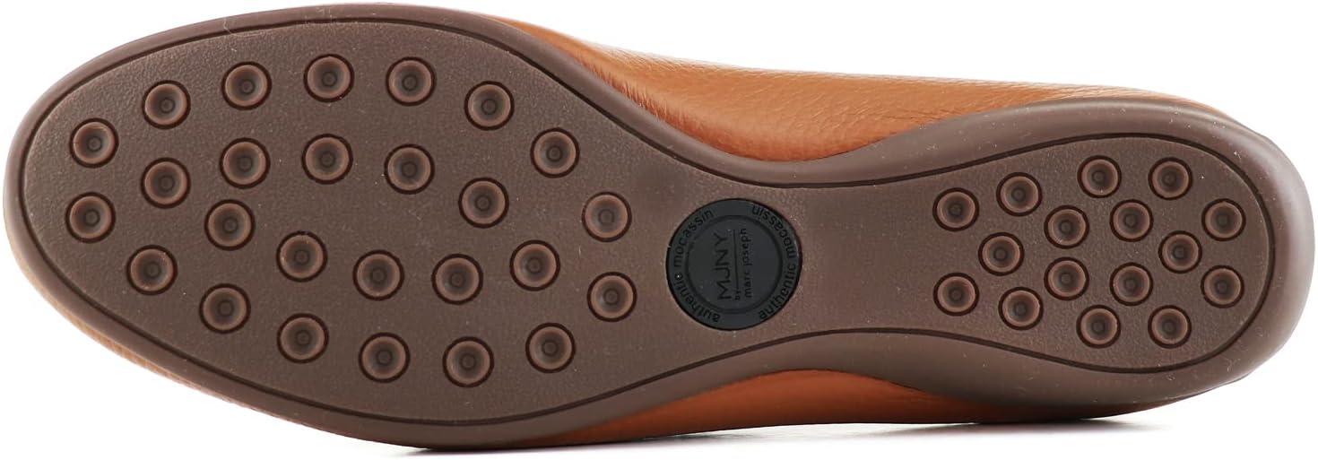 image:imageWomens Genuine Leather Slip on Buckle LoaferCognac Grainy