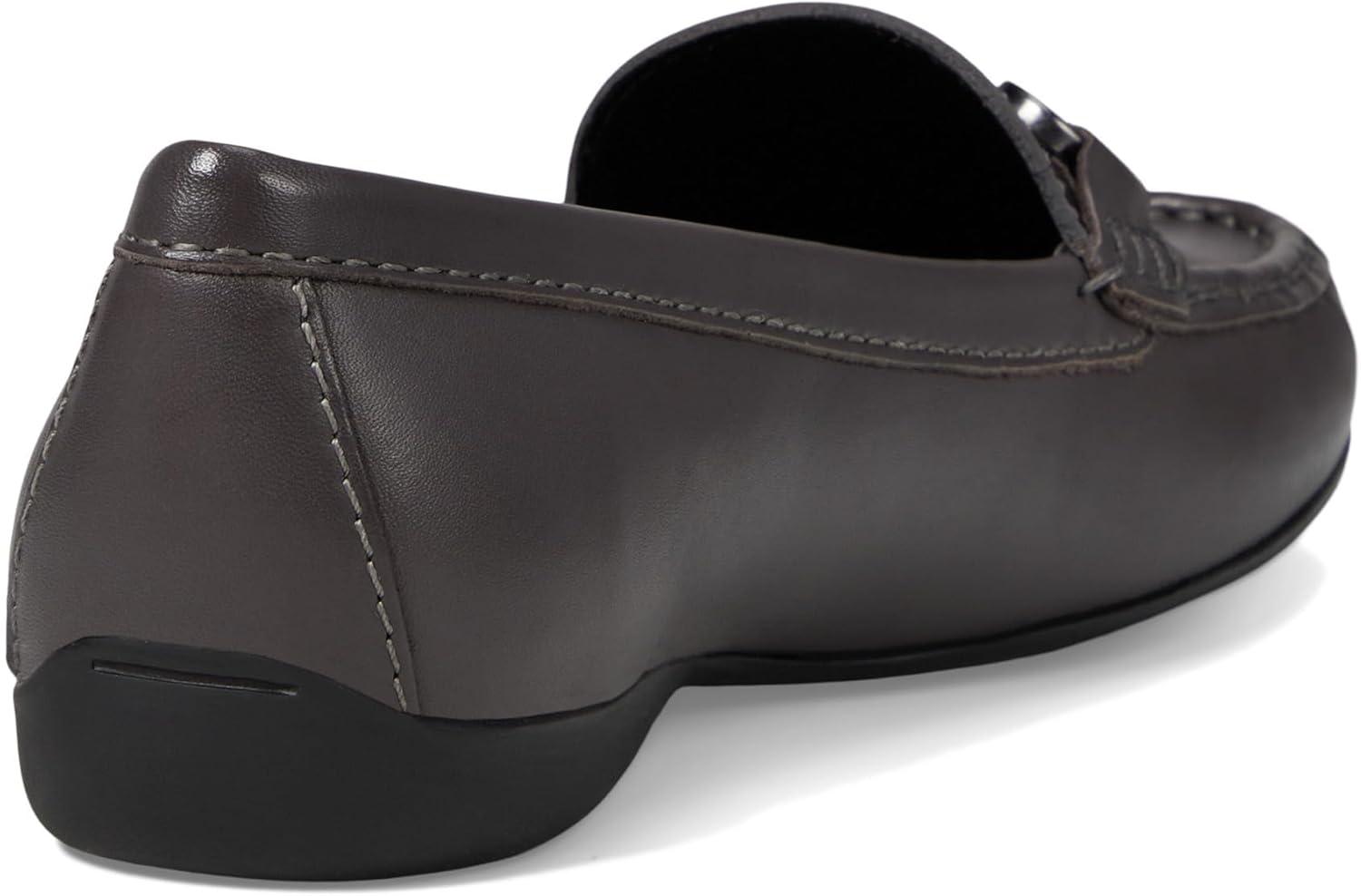 image:imageWomens Genuine Leather Slip on Buckle LoaferGrey Napa