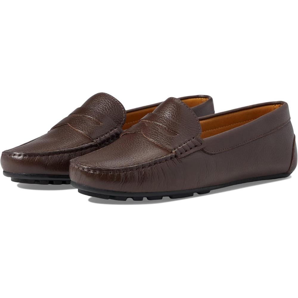 image:imageMJNY Womens Casual Comfortable Genuine Leather Lightweight Driving Moccasins Classic Fashion Penny Slip On Ladies Driving Loafer Flat ShoesBrown Grainy