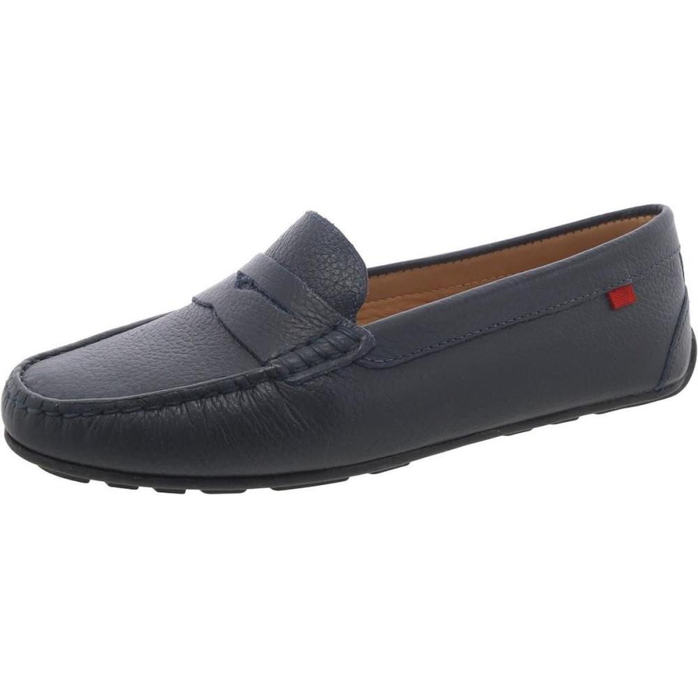 image:imageMJNY Womens Casual Comfortable Genuine Leather Lightweight Driving Moccasins Classic Fashion Penny Slip On Ladies Driving Loafer Flat ShoesNavy Grainy