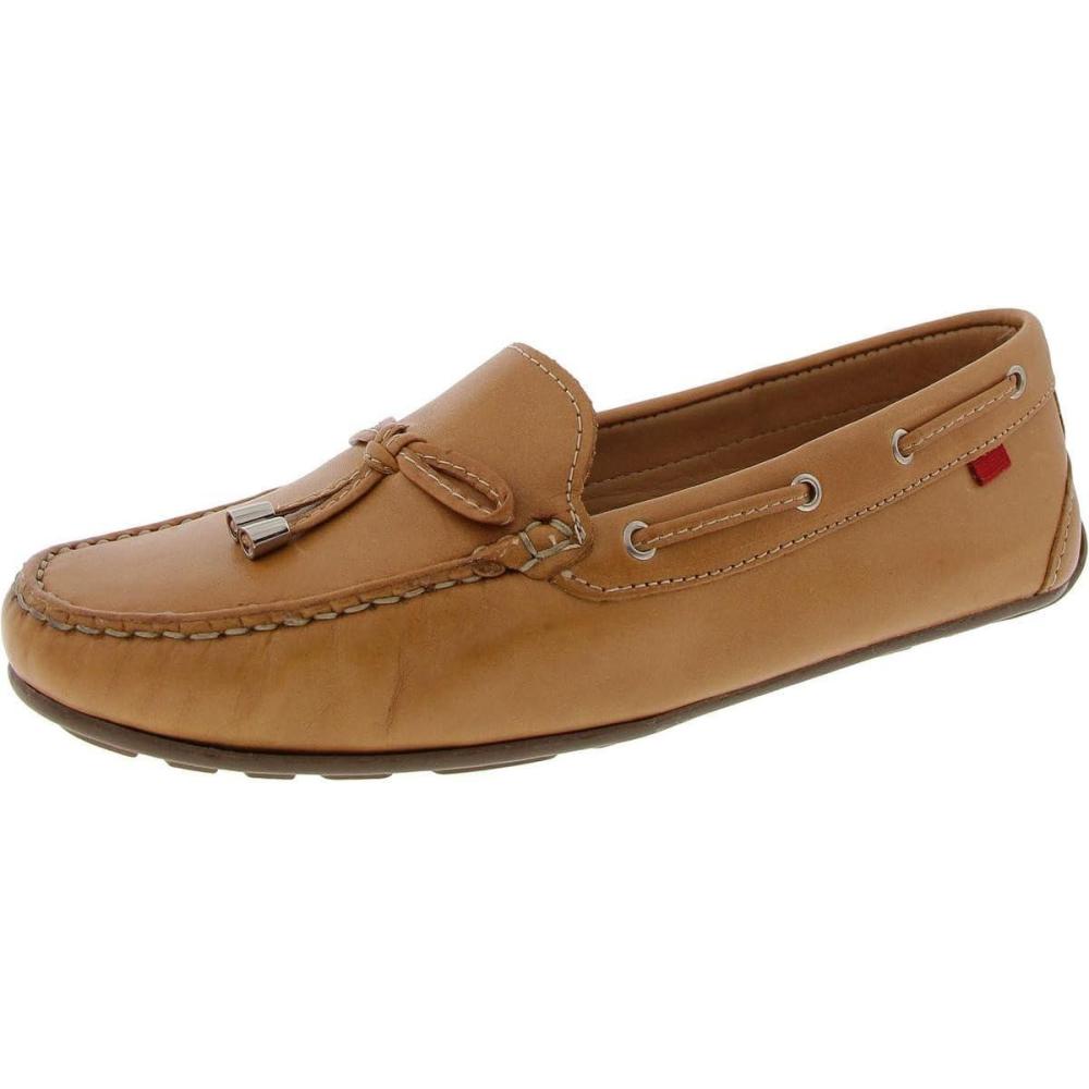 image:imageMJNY Womens Casual Comfortable Genuine Leather Lightweight Driving Moccasins Classic Fashion Tiebow Slip On Ladies Driving Loafer Flat ShoesTan Napa